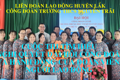 CUỘC THI TÌM HIỂU NGHỊ QUYẾT ĐẠI HỘI CÔNG ĐOÀN VÀ HÀNH ĐỘNG CỦA ĐOÀN VIÊN, NGƯỜI LAO ĐỘNG